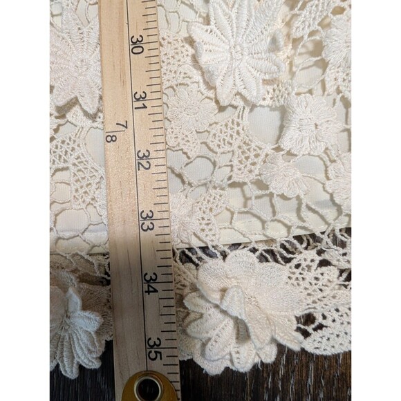 Anthropologie Thistlepearl Dress Floral Embroidered Beige 12 - Picture 8 of 8